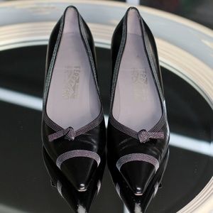 Salvatore Ferragamo Ribbon in the Sky Kitten Heel